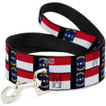 Load image into Gallery viewer, Dog Leash - North Carolina Flag/Black