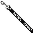 Load image into Gallery viewer, Dog Leash - NASA Text Black/White