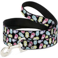 Load image into Gallery viewer, Dog Leash - Owl Sketch Black/White/Multi Color