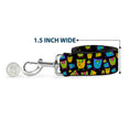 Load image into Gallery viewer, Dog Leash - Owls Black/Multi Neon