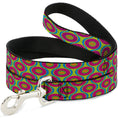 Load image into Gallery viewer, Dog Leash - Ogee Lime/Blue/Fuchsia/Orange