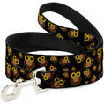 Load image into Gallery viewer, Dog Leash - Owls Scattered Black/Brown/Yellow