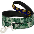 Load image into Gallery viewer, Dog Leash - Owls Scattered Black/Blue-Fade/Yellow