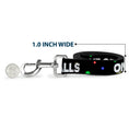 Load image into Gallery viewer, Buckle-Down Dog Leash - ONE OF US HAS NO BALLS/Balls Black/Multi Color/White
