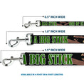 Load image into Gallery viewer, Buckle-Down Dog Leash - ONE OF US LIKES BIG STICKS/Sticks Black/Brown/Green
