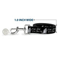 Load image into Gallery viewer, Dog Leash - ONLY GOD CAN JUDGE ME Script/Praying Hands Black/White