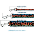 Load image into Gallery viewer, Dog Leash - Peace Black/Multi Color
