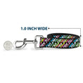 Load image into Gallery viewer, Dog Leash - Peace Black/Multi Stripes