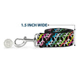 Load image into Gallery viewer, Dog Leash - Peace Black/Multi Stripes