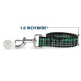 Load image into Gallery viewer, Dog Leash - Plaid Curls White/Black/Gray/Green