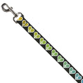 Load image into Gallery viewer, Dog Leash - Peace Hearts Repeat Fill Black/Rainbow