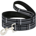 Load image into Gallery viewer, Dog Leash - Plaid Gray/Black/White