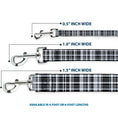 Load image into Gallery viewer, Dog Leash - Plaid Black/White