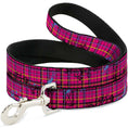 Load image into Gallery viewer, Dog Leash - Plaid Curls Pink/Black/Yellow/Blue