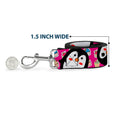 Load image into Gallery viewer, Dog Leash - Penguins w/Cupcakes Fuchsia/Purple/White