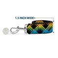 Load image into Gallery viewer, Dog Leash - Plaid X Gradient Black/Orange/Green/Blue