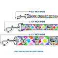 Load image into Gallery viewer, Dog Leash - Puppies w/Paw Prints White/Multi Color
