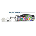 Load image into Gallery viewer, Dog Leash - Puppies w/Paw Prints White/Multi Color