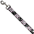 Load image into Gallery viewer, Dog Leash - Punk Princess Heart & Cross Bones w/Splatter Black/White