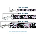 Load image into Gallery viewer, Dog Leash - Punk Heart & Cross Bones w/Splatter Black/White