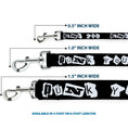 Load image into Gallery viewer, Dog Leash - Punk You Black/White