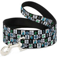 Load image into Gallery viewer, Dog Leash - Robot Checkers Black/White