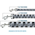 Load image into Gallery viewer, Dog Leash - Robot Heads Checkers Black/White