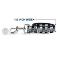 Load image into Gallery viewer, Dog Leash - Robot Heads Checkers Black/White
