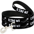 Load image into Gallery viewer, Dog Leash - RIDE ME Surfboard Black/White