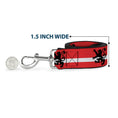 Load image into Gallery viewer, Dog Leash - Rampant Lion Repeat/Stripes Red/White/Black