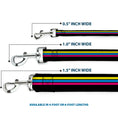 Load image into Gallery viewer, Dog Leash - Racing Stripes Black Yellow Blue Pink