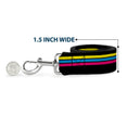 Load image into Gallery viewer, Dog Leash - Racing Stripes Black Yellow Blue Pink