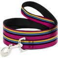 Load image into Gallery viewer, Dog Leash - Racing Stripes Pink/Yellow/Blue/Black