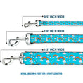 Load image into Gallery viewer, Dog Leash - Rainbows Scattered Blue
