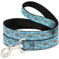 Load image into Gallery viewer, Dog Leash - Rainbows Scattered Blue