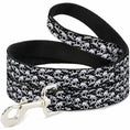 Load image into Gallery viewer, Dog Leash - Skull Yard Black/White