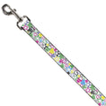 Load image into Gallery viewer, Dog Leash - Sketch Skull/Star/Heart White/Multi Color