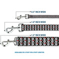 Load image into Gallery viewer, Dog Leash - Skull w/Bow Black/White/Red