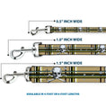 Load image into Gallery viewer, Dog Leash - Skull & Cross Bones Plaid Tan
