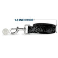 Load image into Gallery viewer, Dog Leash - Skull & Dagger w/Filigree Black/Gray