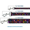 Load image into Gallery viewer, Dog Leash - Skull & Fleur-de-Lis Black/Multi Color