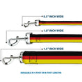 Load image into Gallery viewer, Dog Leash - Stripes Black/Red/Yellow