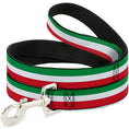 Load image into Gallery viewer, Dog Leash - Stripes Green/White/Red