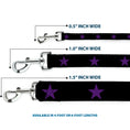 Load image into Gallery viewer, Dog Leash - Star Black/Purple