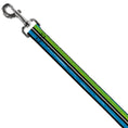 Load image into Gallery viewer, Dog Leash - Scribble Stripes Blue/Green/White
