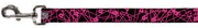 Dog Leash - Safety Pins Black/Fuchsia
