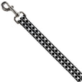 Load image into Gallery viewer, Dog Leash - Top Skulls Black/White