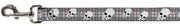 Dog Leash - Tilted Skulls Plaid Gray