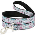 Load image into Gallery viewer, Dog Leash - Bird Tapestry White/Gray/Turquoise/Pink