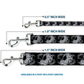 Load image into Gallery viewer, Dog Leash - Tattoo Skull Floral Black/White